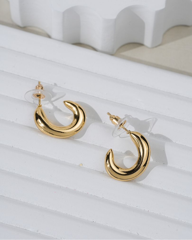 Crescent Earrings-Zukiie Jewels