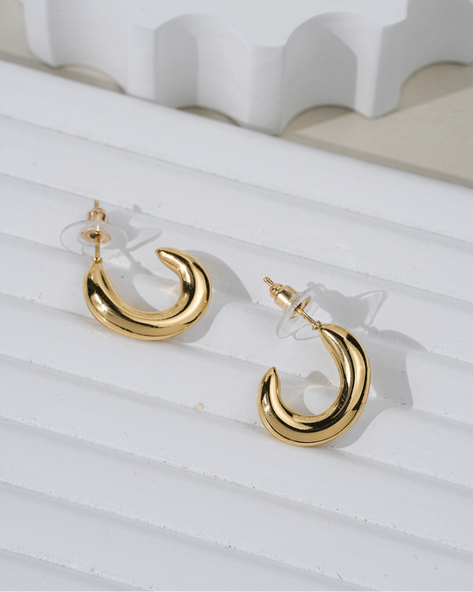 Crescent Earrings-Zukiie Jewels