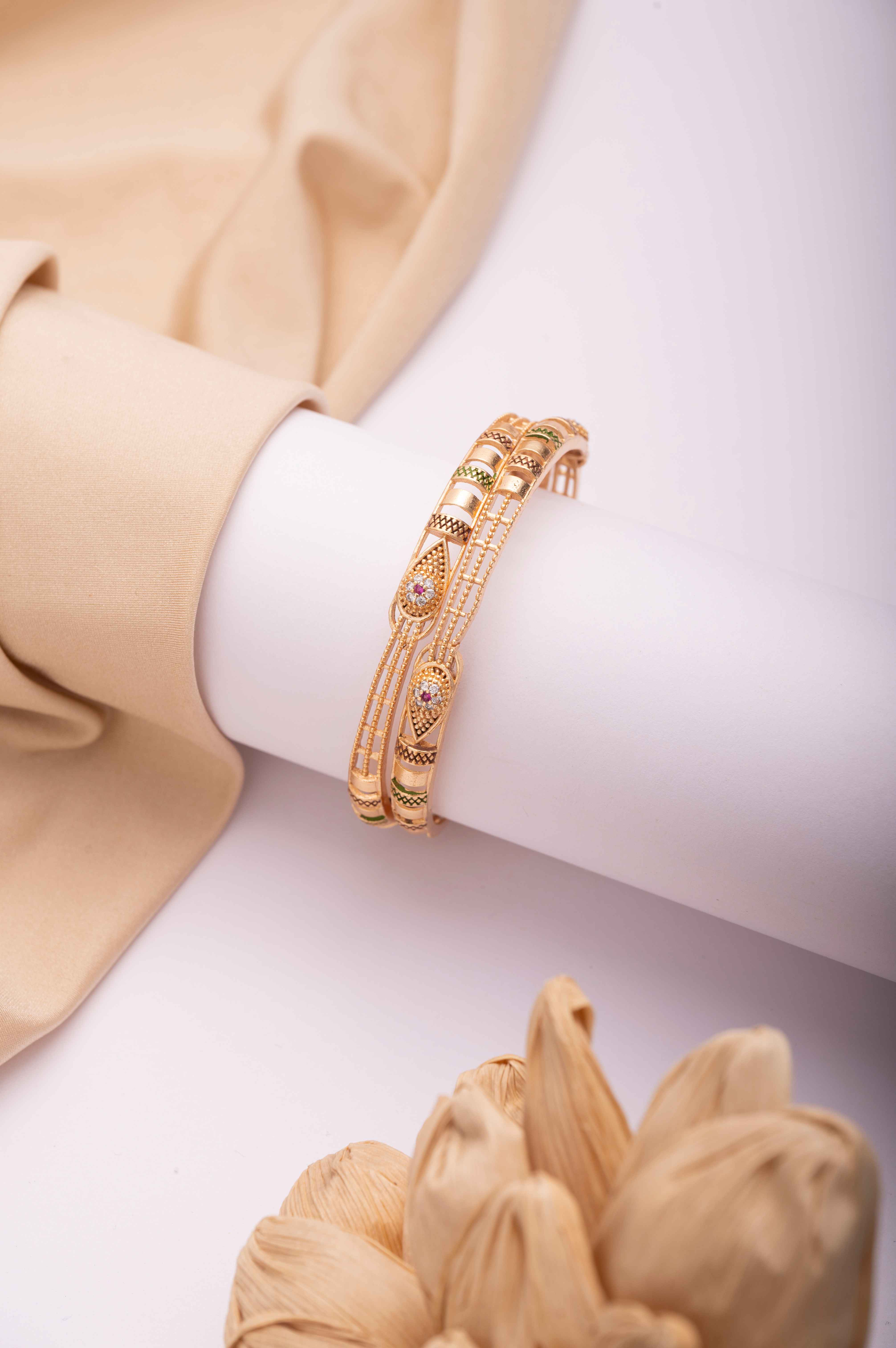 Red Beauty Bangles-Zukiie Jewels