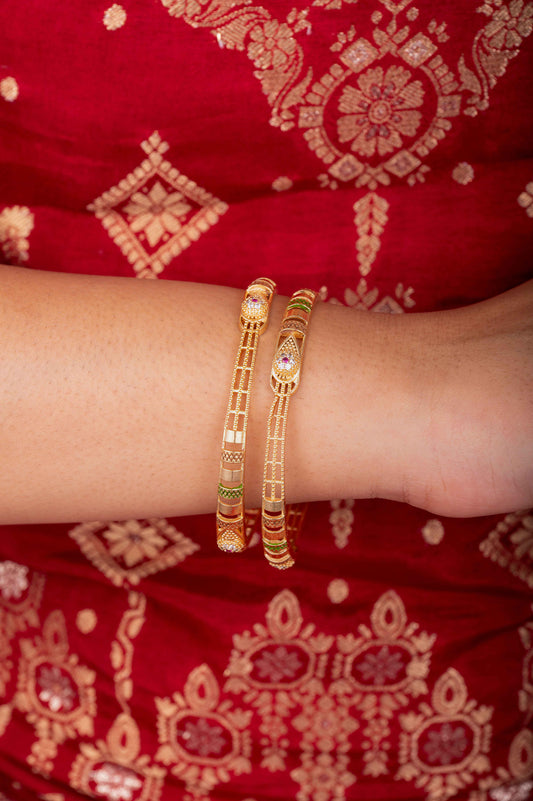 Red Beauty Bangles-Zukiie Jewels