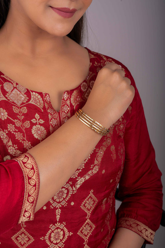 Golden Moon Bangles-Zukiie Jewels